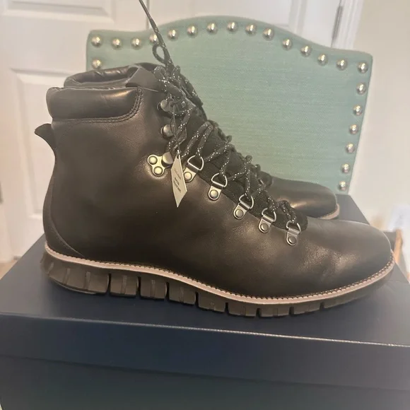 Cole Haan Black Leather Boots - Picture 3 of 3